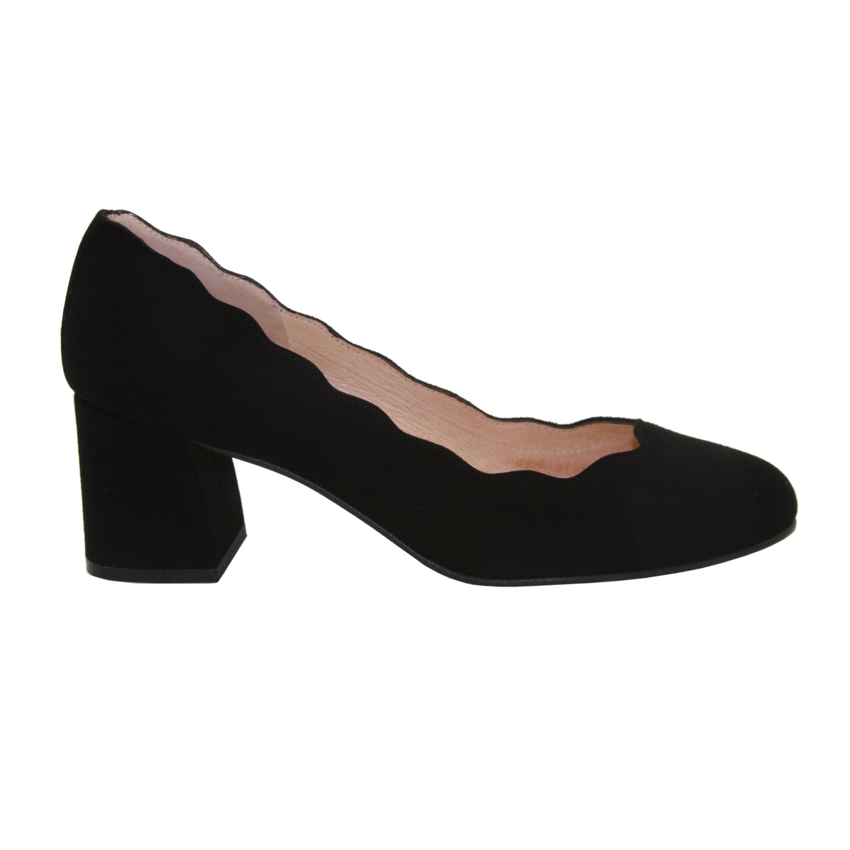 Scalloped block outlet heel