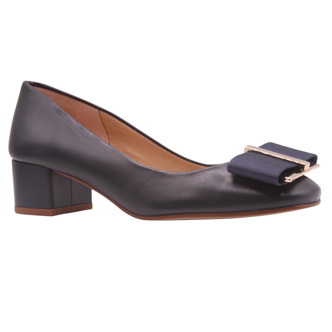 Abby - Navy Leather