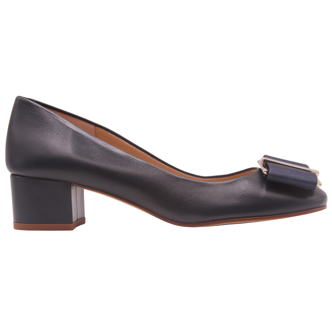 Abby - Navy Leather