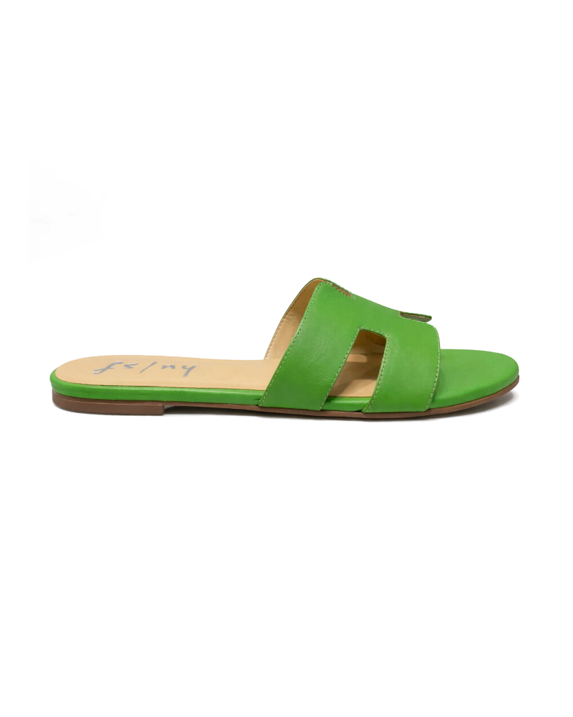 Capri Kelly Green Leather French Sole Capri Kelly Green Leather French Sole