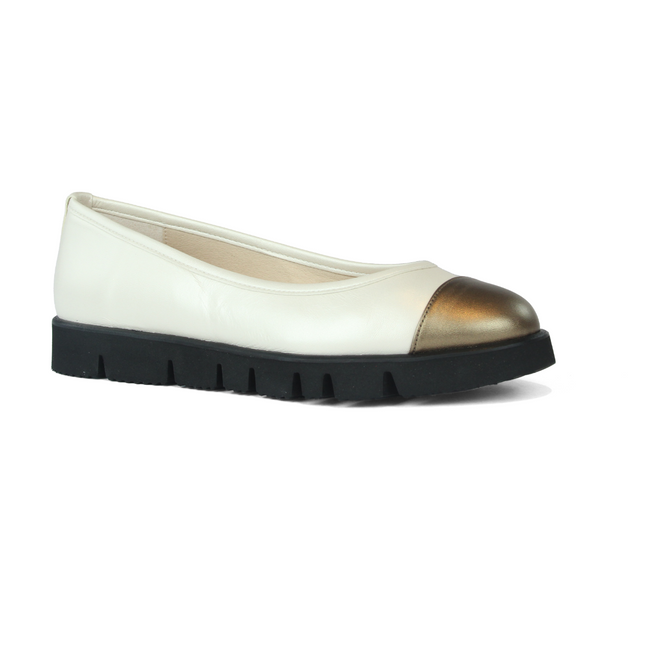 Daphne Beige Bronze Leather
