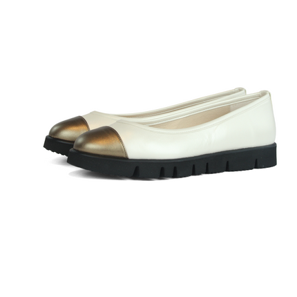 Daphne Beige Bronze Leather