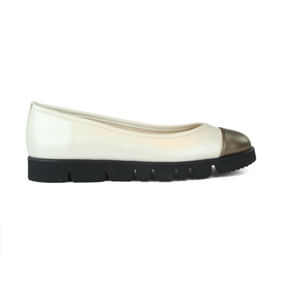 Daphne Beige Bronze Leather