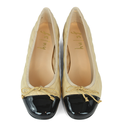 Deluxe Beige and Black Leather