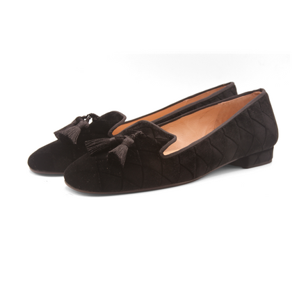Eloise Black Quilt Velvet
