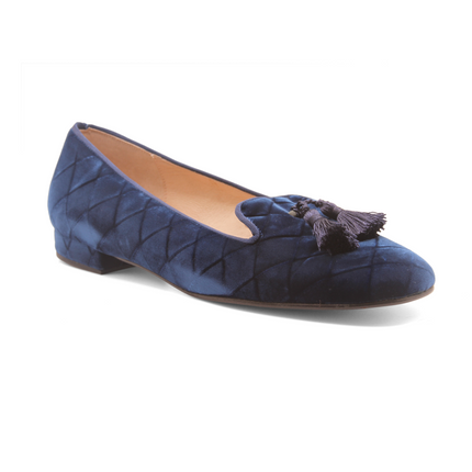 Eloise Blue Quilt Velvet