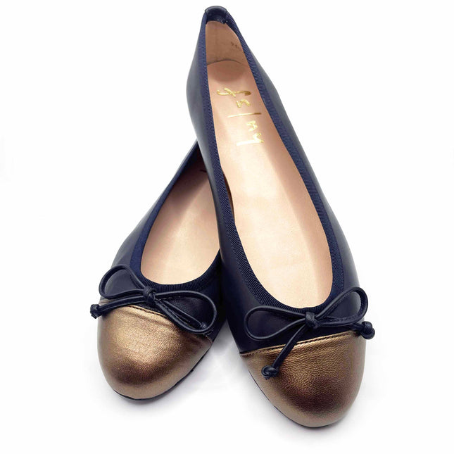 Index Navy Bronze Leather