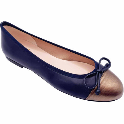 Index Navy Bronze Leather