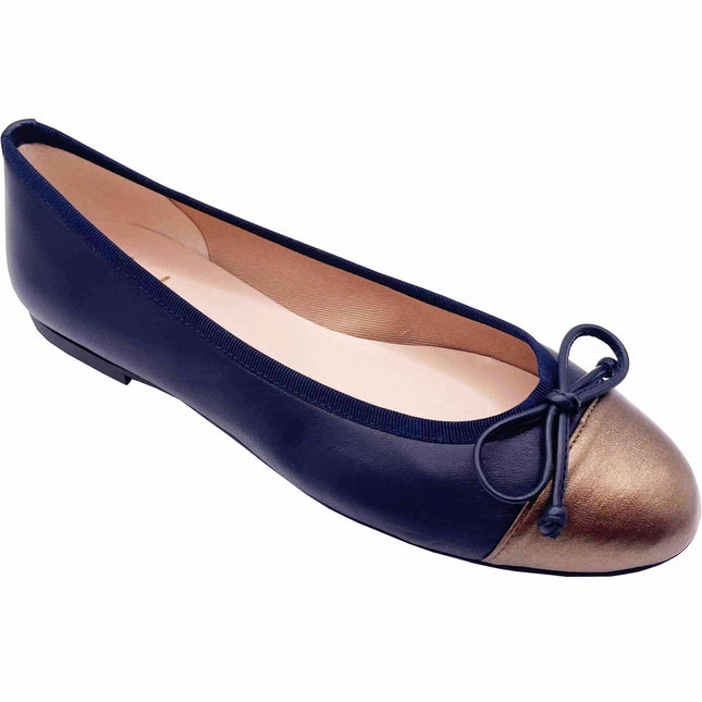 Index Navy Bronze Leather