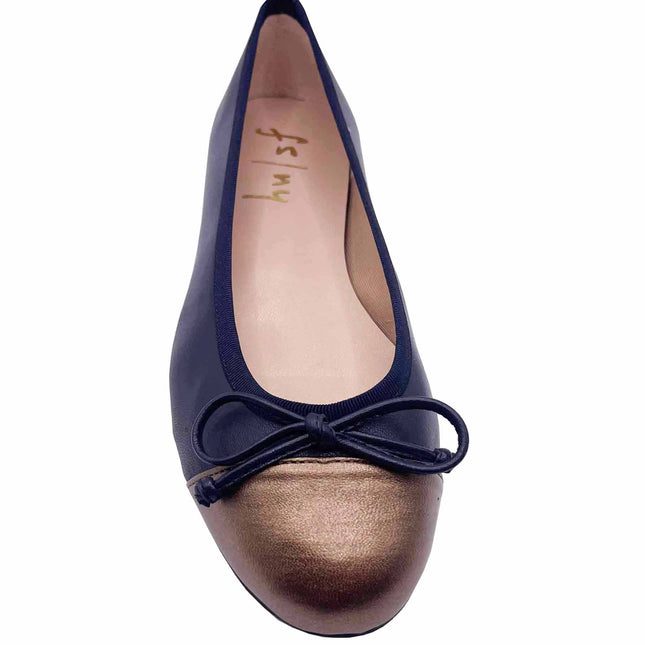 Index Navy Bronze Leather