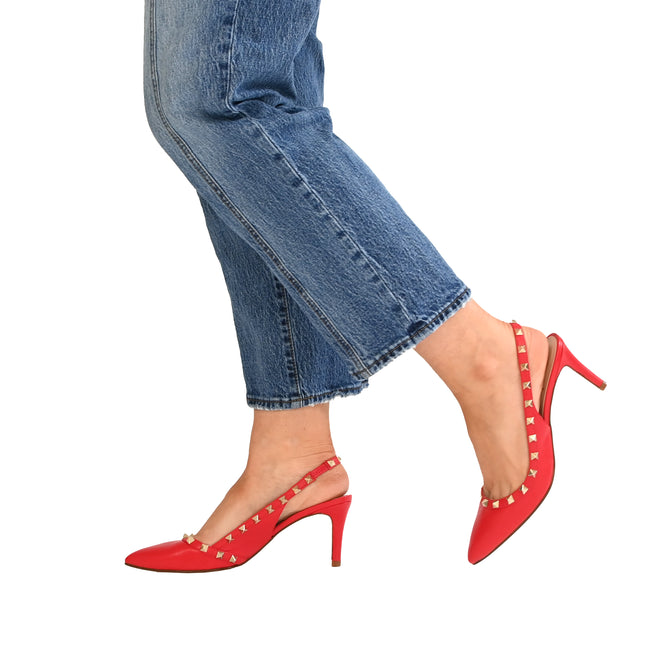 Jaclyn Red Leather