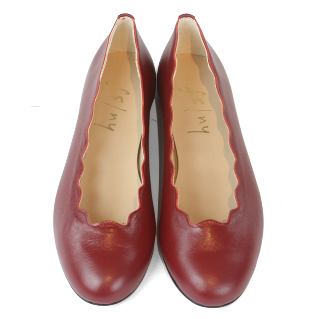Jigsaw Burgundy Leather