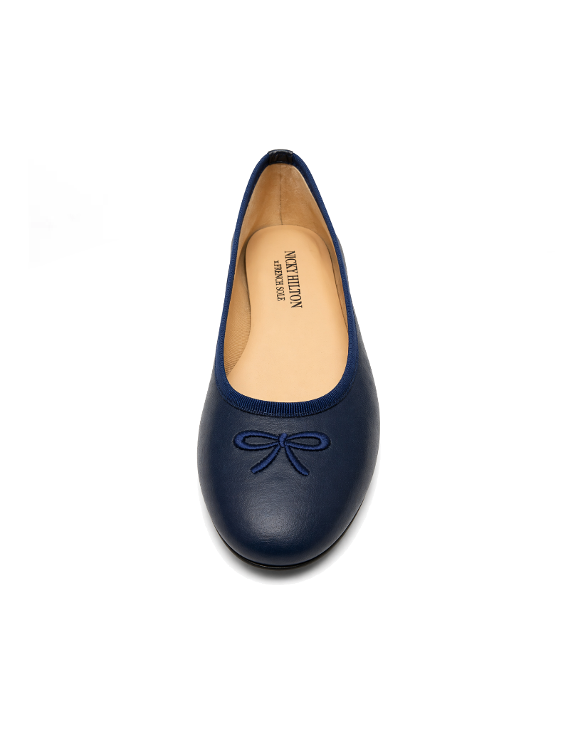 Kathy Navy Leather – French Sole