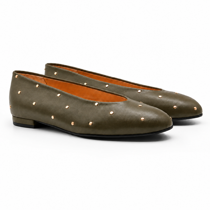 Kira Khaki Leather
