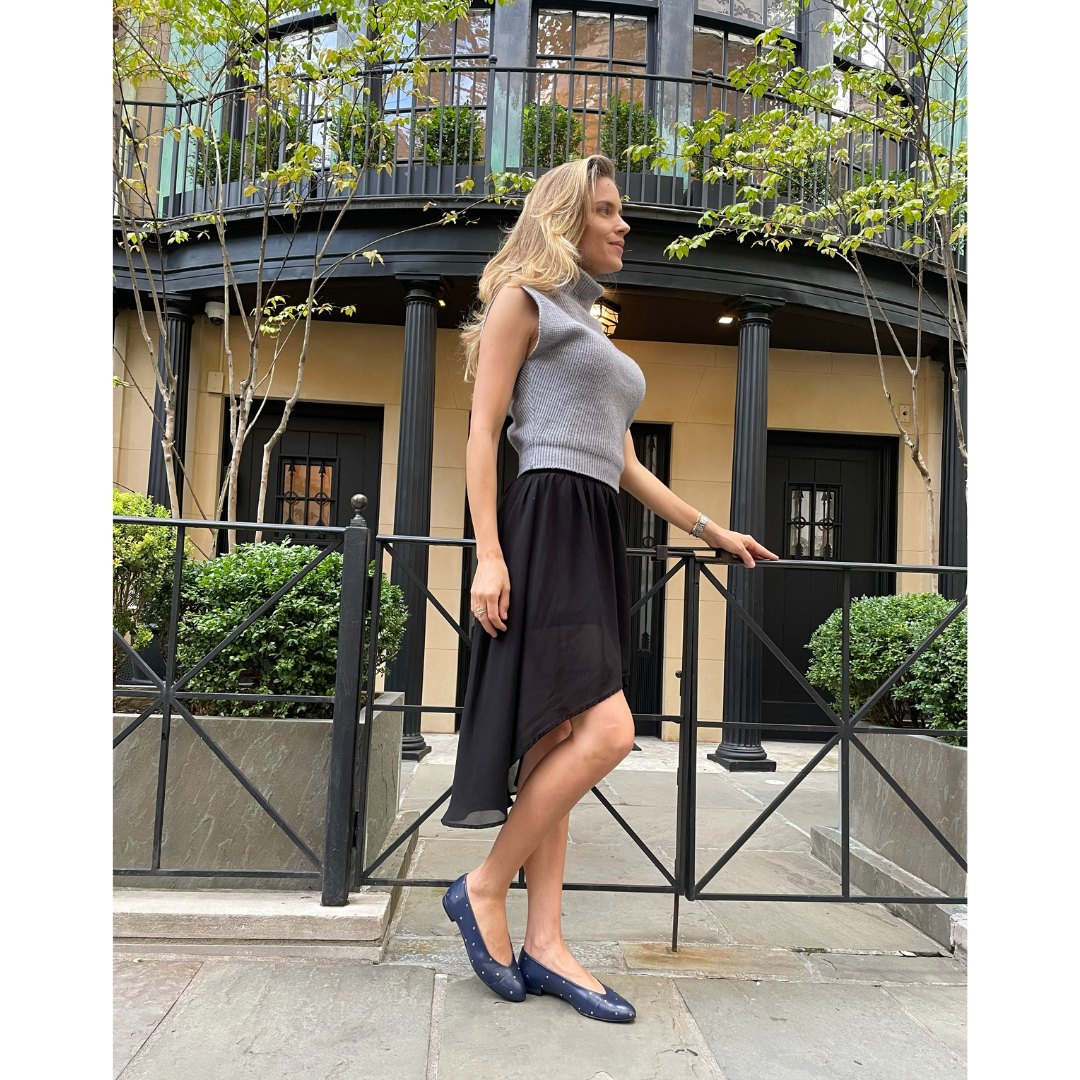 Kira - Navy Leather