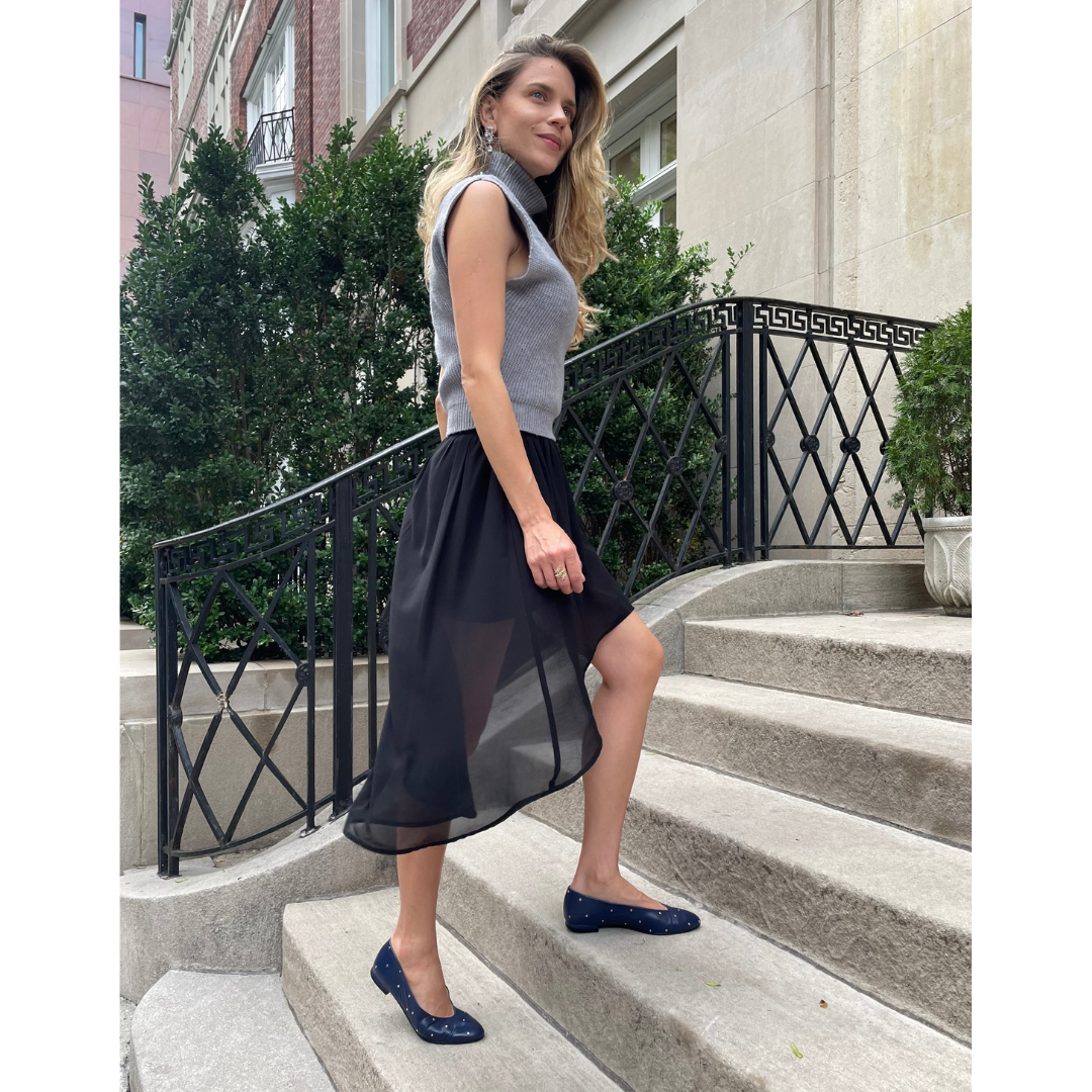 Kira - Navy Leather