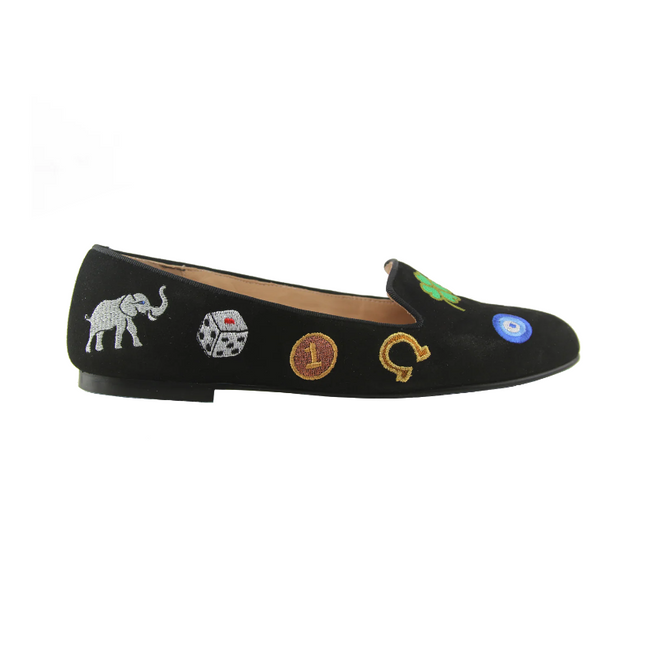 Lucky Black Suede