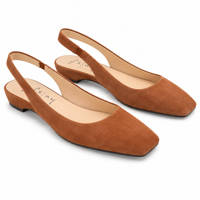 Mischa Dark Camel Suede