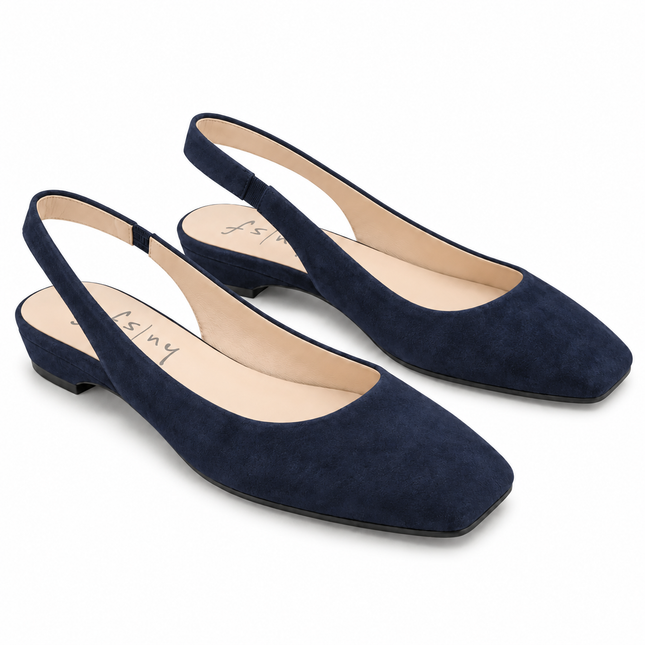 Mischa Navy Suede