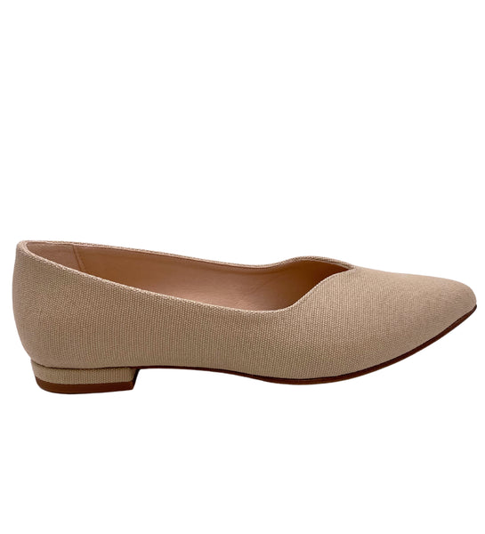 Melanie - Beige Recycled Cotton, 10 by French Sole Melanie - Beige Recycled Cotton, 10 by French Sole