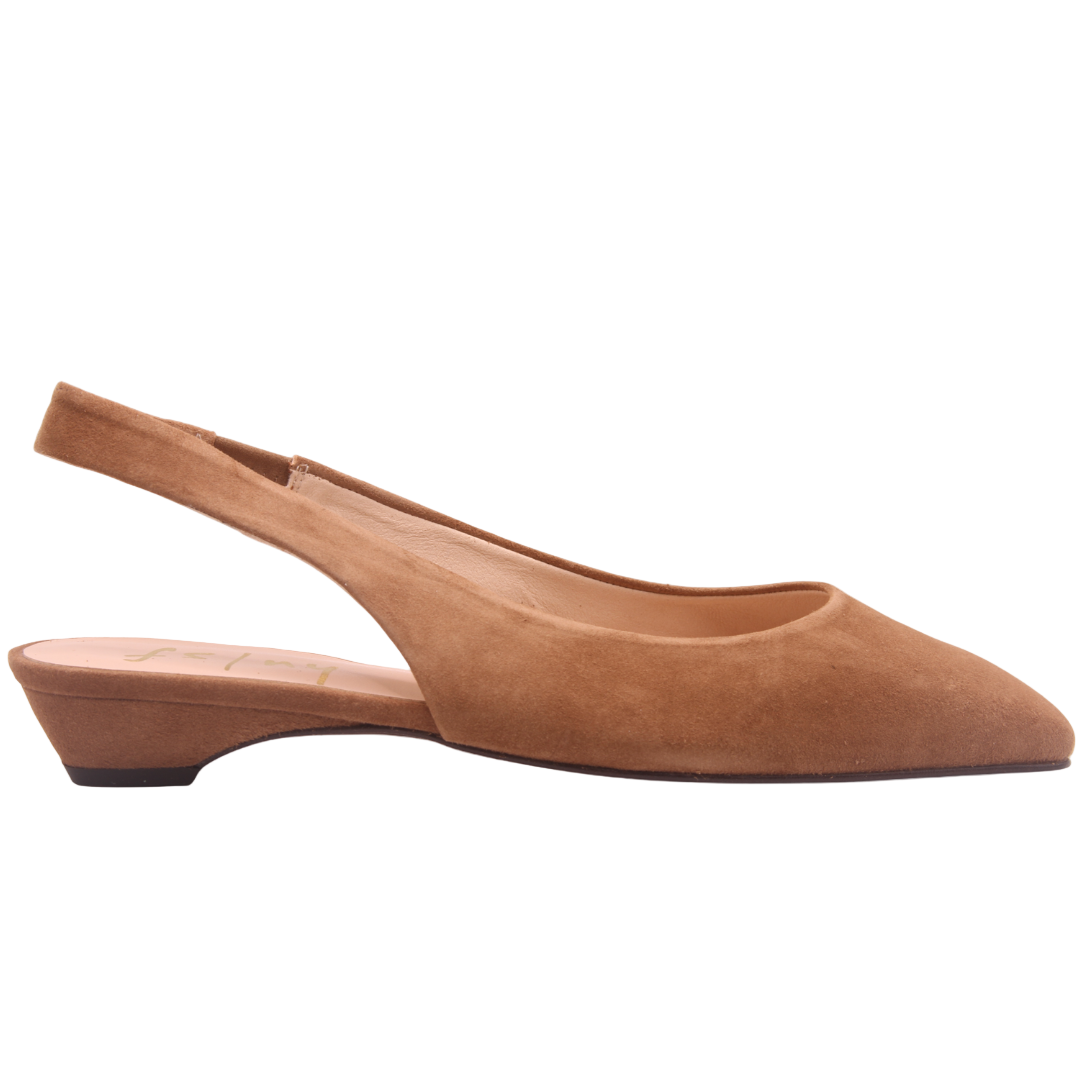Mischa - Dark Camel Suede