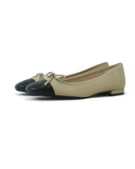 Myth Beige black Leather