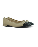 Myth Beige black Leather