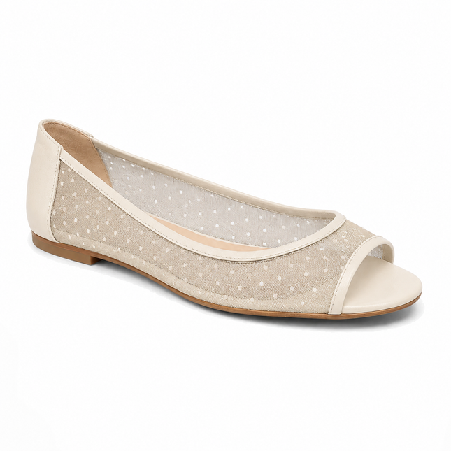 Noir Beige Dot Mesh