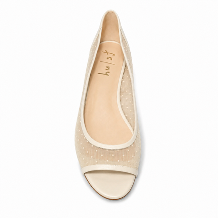 Noir Beige Dot Mesh