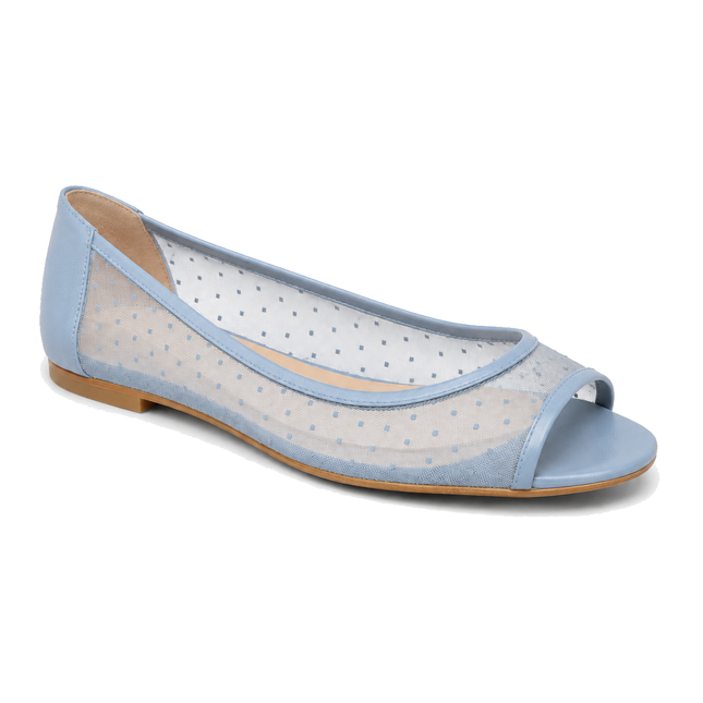 Noir Light Blue Dot Mesh