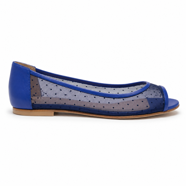 Noir Navy Dot Mesh