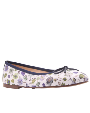 Naomi - Navy Floral Leather