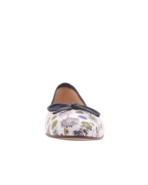 Naomi - Navy Floral Leather