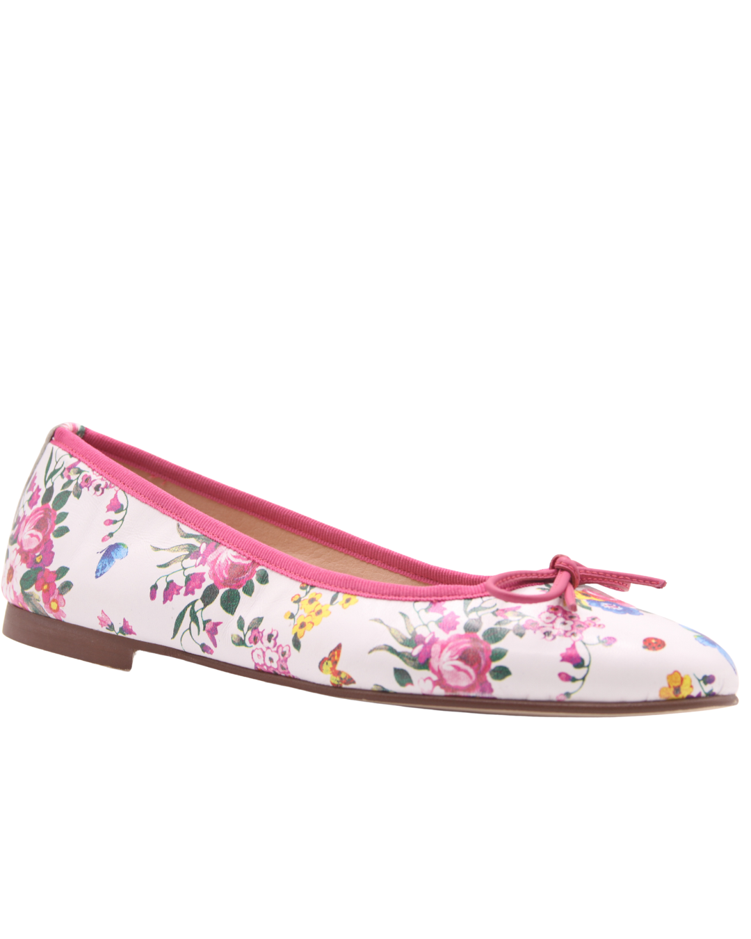 Naomi - Pink Floral Leather