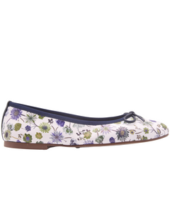 Naomi - Navy Floral Leather