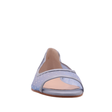 Noir Light Blue Dot Mesh