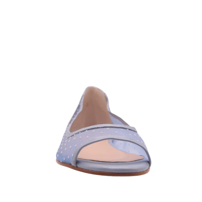 Noir Light Blue Dot Mesh