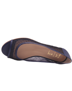 Noir - Navy Dot Mesh