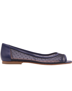 Noir - Navy Dot Mesh