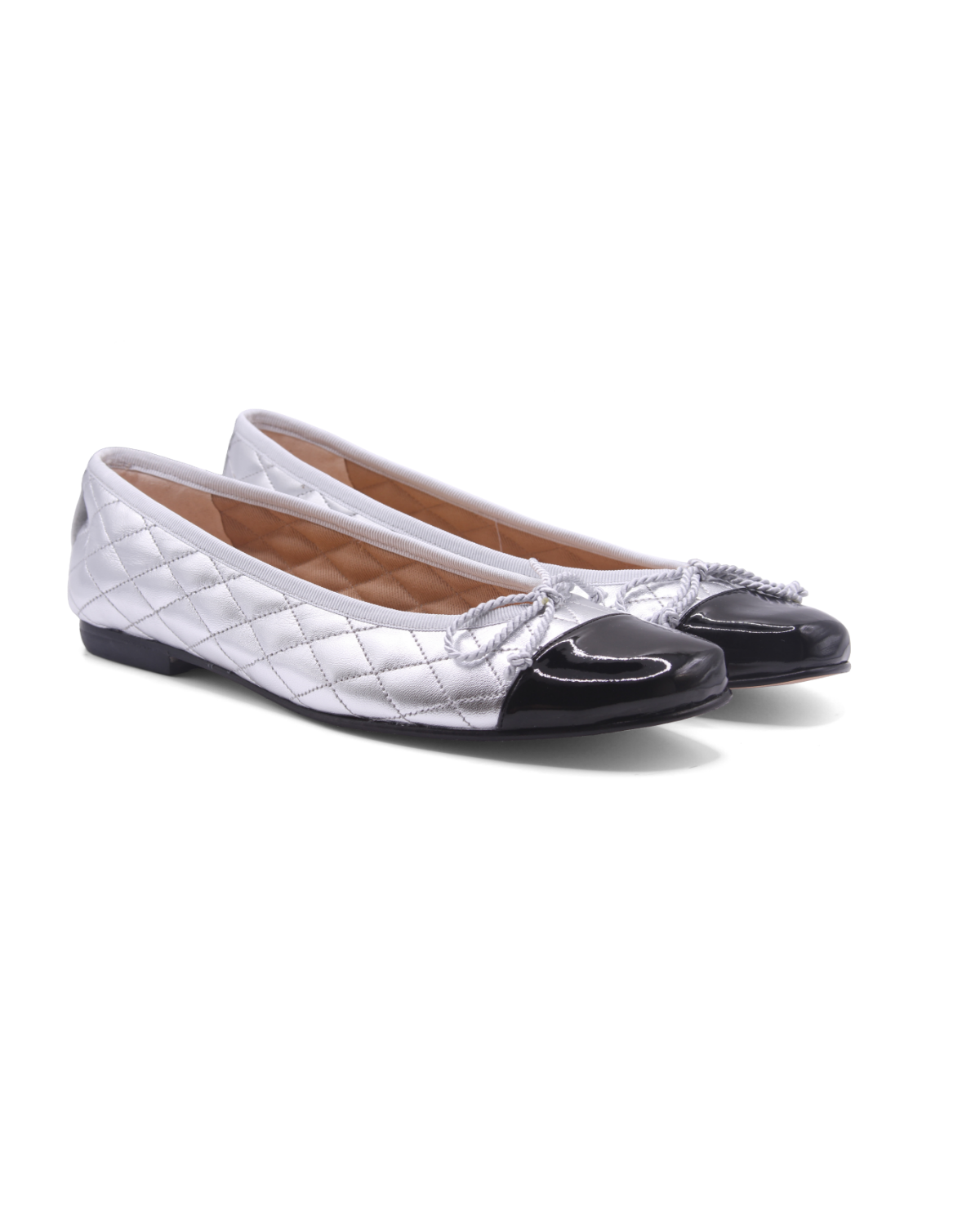 Passport Leather Sole - Silver Metallic and Black