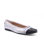 Passport Leather Sole - Silver Metallic and Black