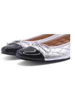 Passport Leather Sole - Silver Metallic and Black