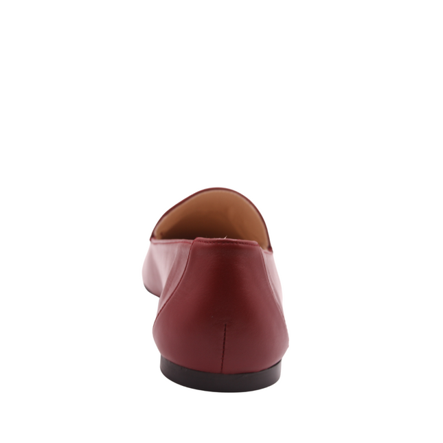 back of burgundy (red) loafer 