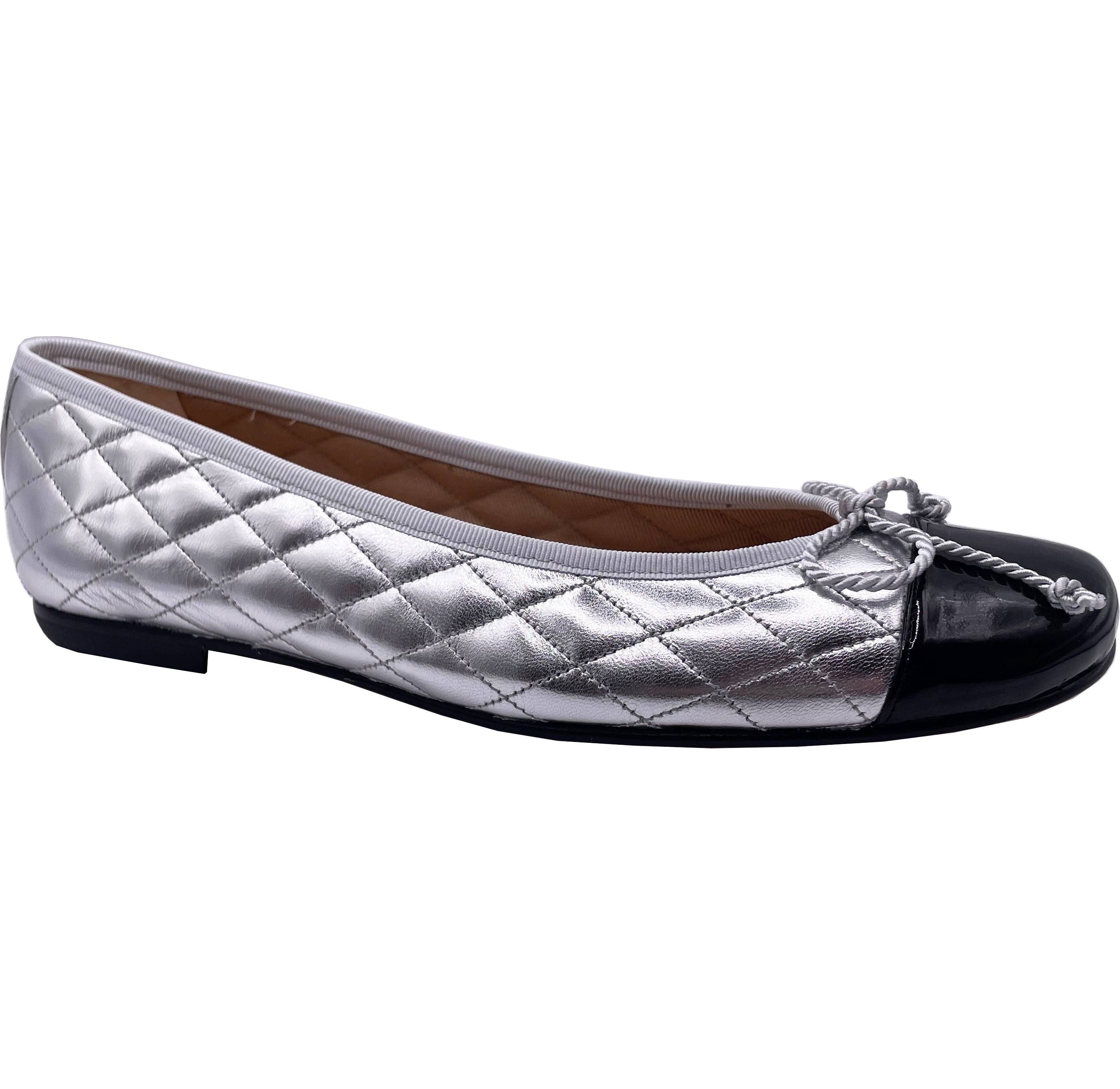 Passport Leather Sole - Silver Metallic and Black