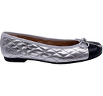 Passport Leather Sole - Silver Metallic and Black