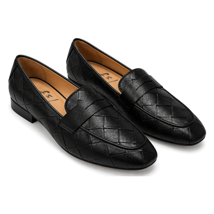 Rose Black Leather