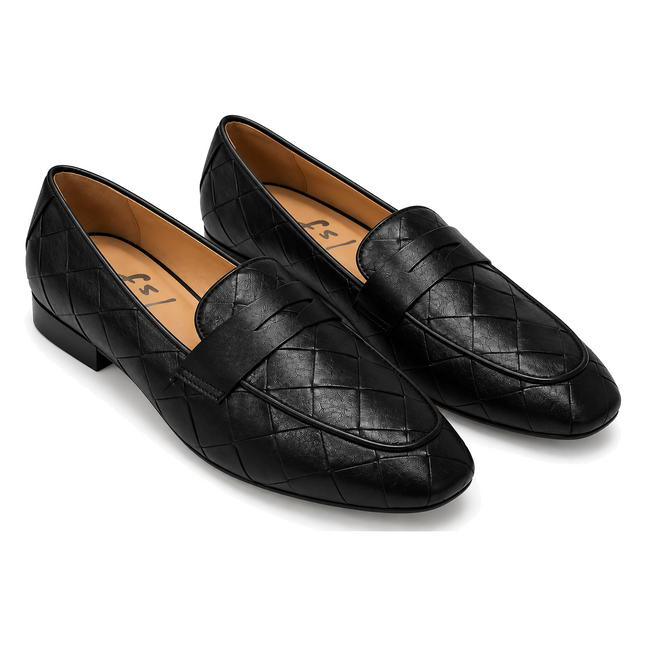 Rose Black Leather
