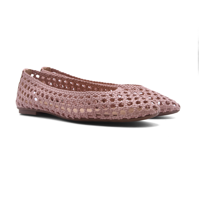 Rosalie Blush Woven Leather