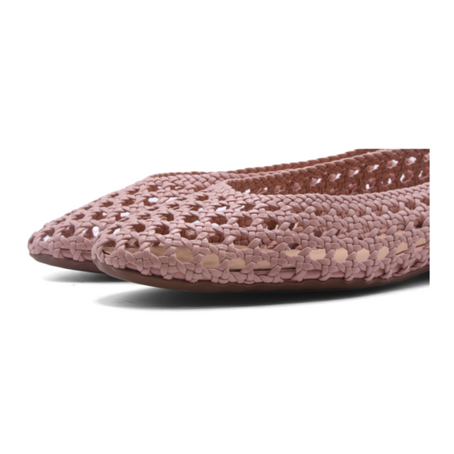 Rosalie Blush Woven Leather