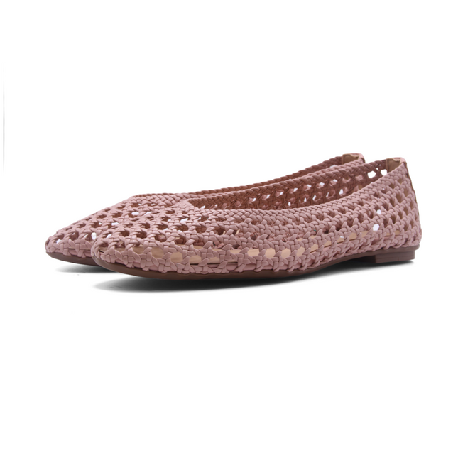 Rosalie Blush Woven Leather